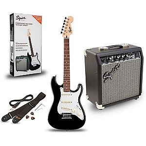 Squier Stratocaster Electric Guitar Pack with Gig Bag and Frontman 10G Amp